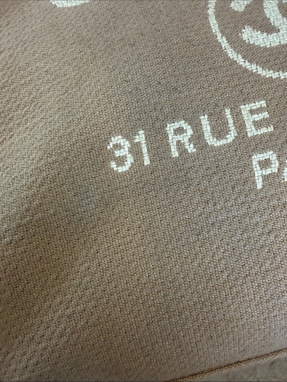 CHANEL Canvas Deauville Shopping Tote - Beige - Large